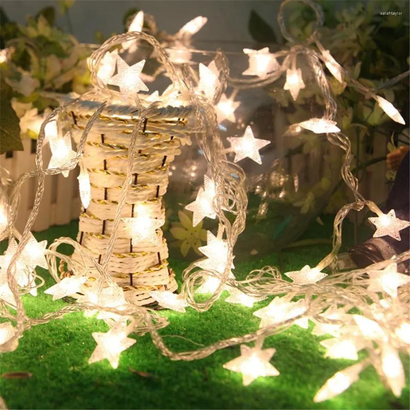 ストリングスEUプラグインクリスマススターLEDストリングライト10m 100LEDS fairy 8モード屋外庭の結婚式の装飾