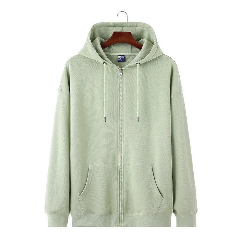 Hoodies voor dames sweatshirts lente herfst mode matcha groen zipper sweatshirt dames hoodies losse hoogwaardige katoenen pocket solide harajuku jas femme 220928