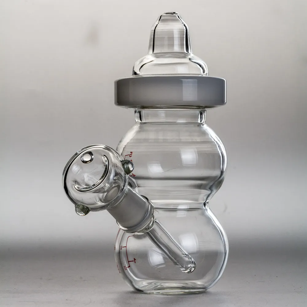 Heady Baby Bottle Mini Glasbongs Griff Shishas Wasserpfeife mit Kuppel und Nagel 14 mm Gelenk