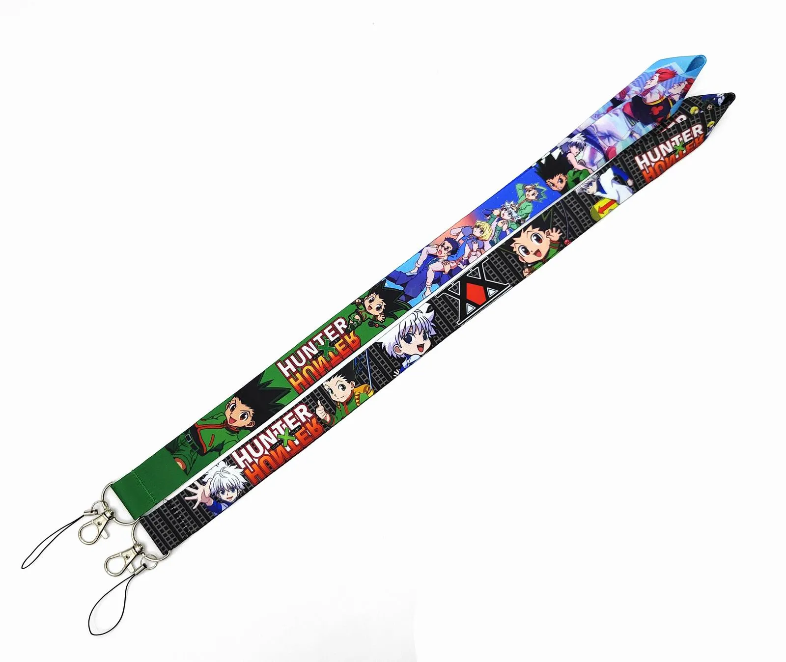 Wholesale Cell Phone Straps & Charms 20pcs Anime Japan Hunter Cartoon Mobile lanyard Key Chain ID card hang rope Sling Neck Badge Pendant Gifts 2022