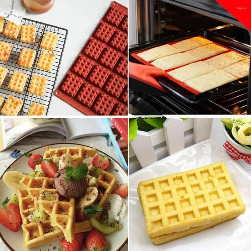 Baking Moulds Waffle Silicone Mold DIY Square Love Making Tool Practical Chocolate Creative Accessories