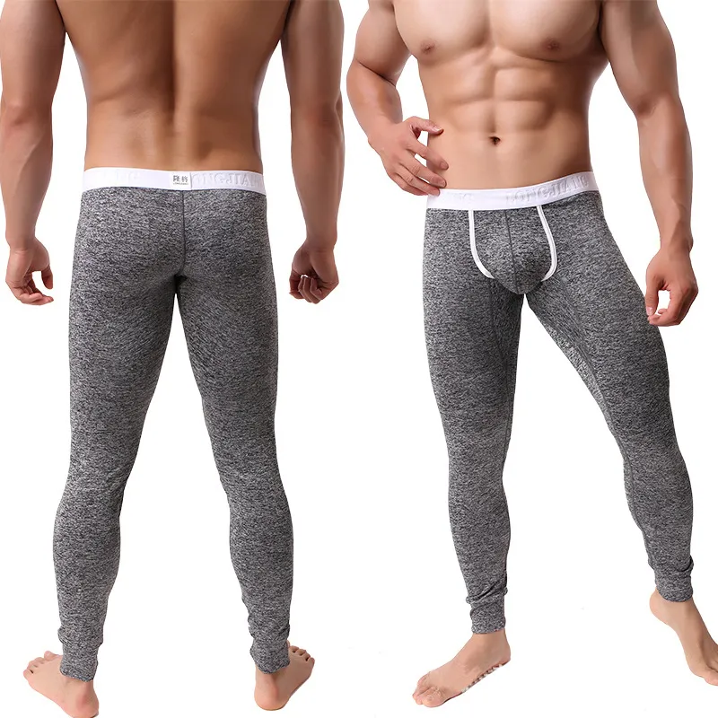 Biancheria intima termica da uomo Inverno Termico Mutande lunghe Sexy U Leggings Uomo Home Pigiama Pantaloni sportivi Mutande moda 220927