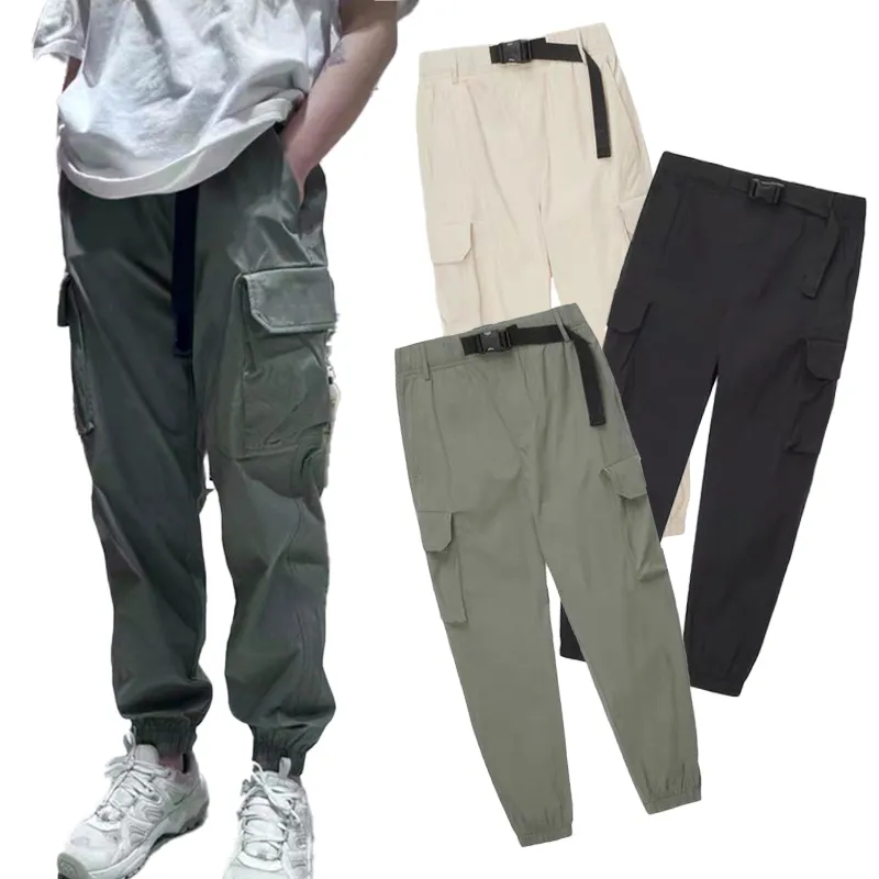 Designer Cargo Pant Mens Sweatpants With Embroidery Woman Belt Casual