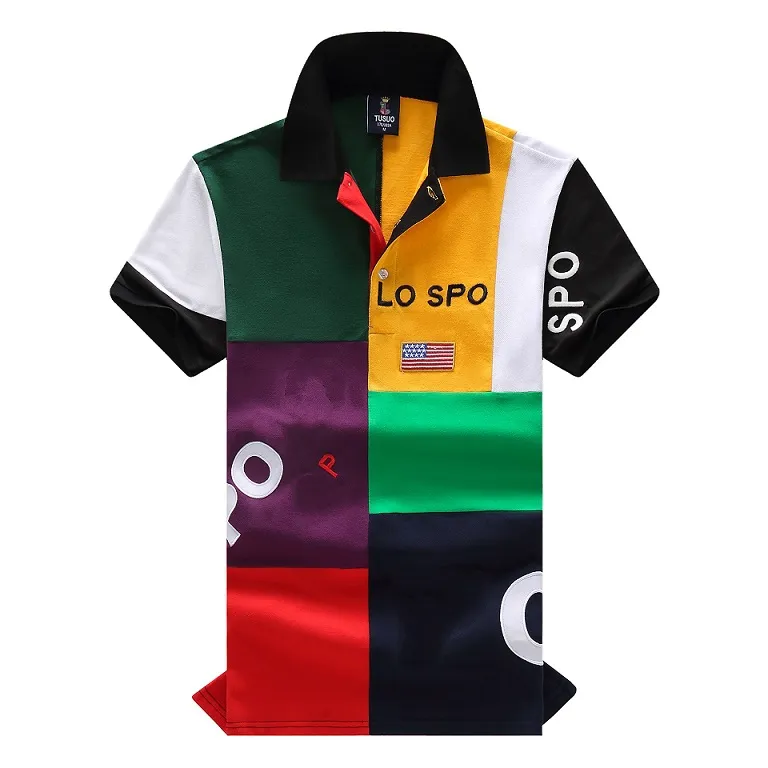 23ST-shirt da uomo estiva polo manica corta Polo da uomo in puro cotone per il tempo libero sportivo europeo e americano di fascia alta