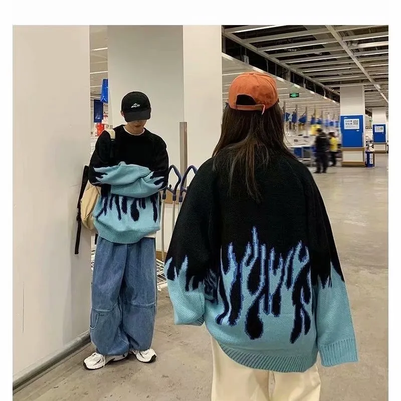 Blue fire sweater hot sale