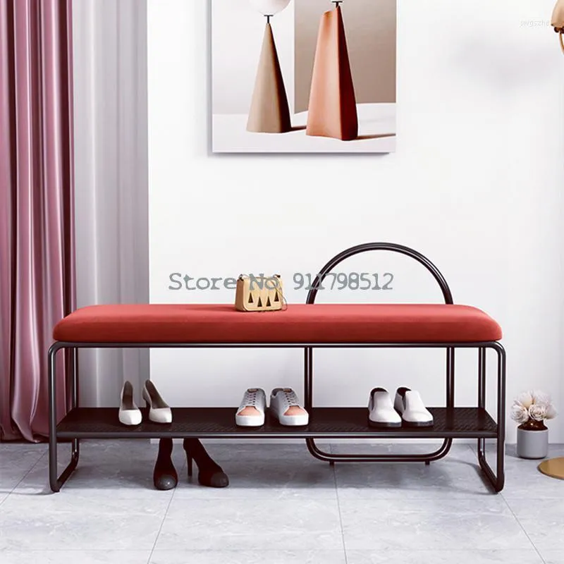 Kl￤df￶rvaringsstart Sofa Stool Door Simple Shoe Chain Nordic Hush￥ll Rack Sk￥p Ljus lyx Net Red Ins ers￤ttare Stoo