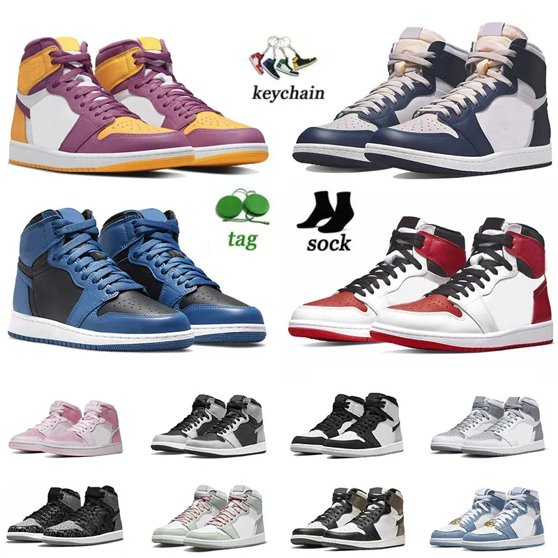 High OG 1s University Blue Basketball Shoes 1 Mens Womens J1s Black