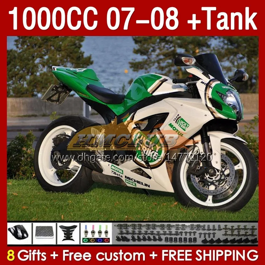 Tank Lucky Strike Sagrings для Suzuki GSXR-1000 K7 GSXR 1000 CC GSXR1000 2007 2008 BODYS 158NO.84 1000CC GSX-R1000 2007-2008 BODYWORD GSX R1000 07 08 Full Fucting Комплект