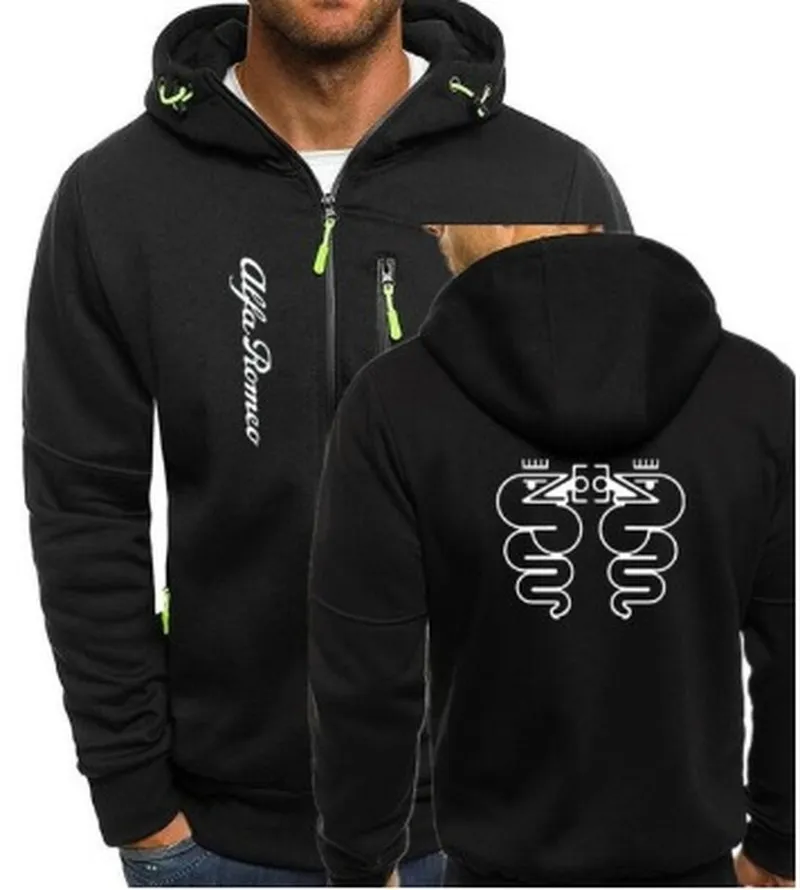 Alfa Romeo Printed Mens Slim Fit Hoodie Jacket With Drawstring Leisure Tracksuit Coat And Full Zip Sweatshirt 220928 From Lang03 20.63 DHgate.Com