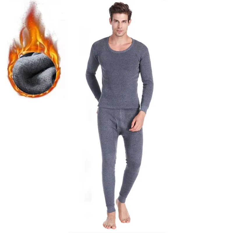 Men's Thermal Underwear Men Winter Clothing Long Johns Fleece Sets 220927