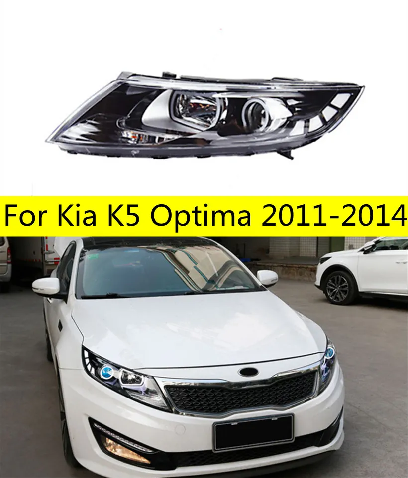 För Kia K5 Optima Head Lamp 2011-2014 Biltillbehör Dimljus dag Running Light Drl H7 LED Bi Xenon Bulb-strålkastare