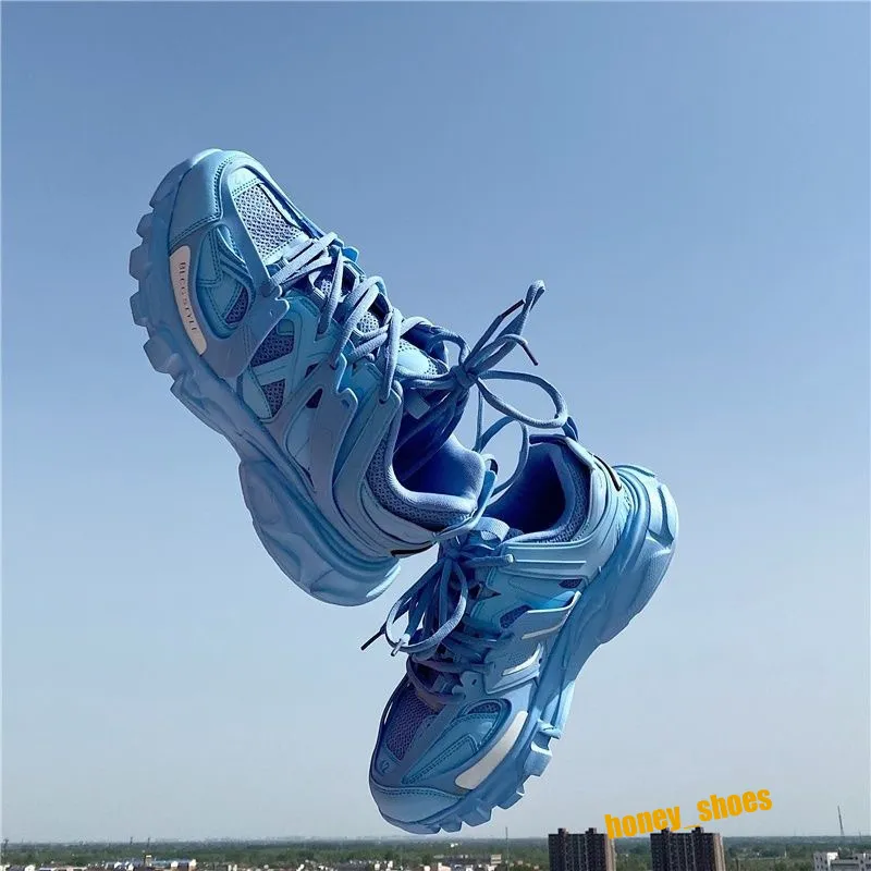 Blue platform trainers clearance