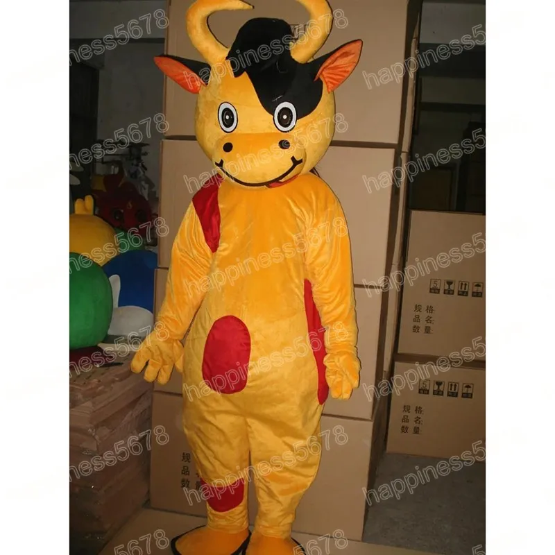 Leistung niedliche Kuh Maskottchen Kostüme Cartoon Charakter Kleid Anzüge Karneval Erwachsene Größe Weihnachten Geburtstag Party Halloween Outdoor Outfit Anzug