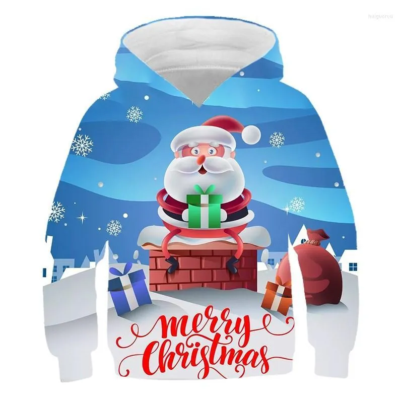 Heren Hoodies Heren sweatshirts herfst kinderen kerstjongens en meisjes hoodie tree 3d printen sweatshirt top lange mouw