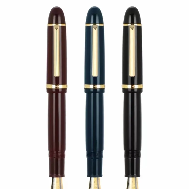 نافورة أقلام Jinhao X159 أكريليك الأسود القلم مقطع المعادن الممتدة غرامة Nib F 0.5mm 220928