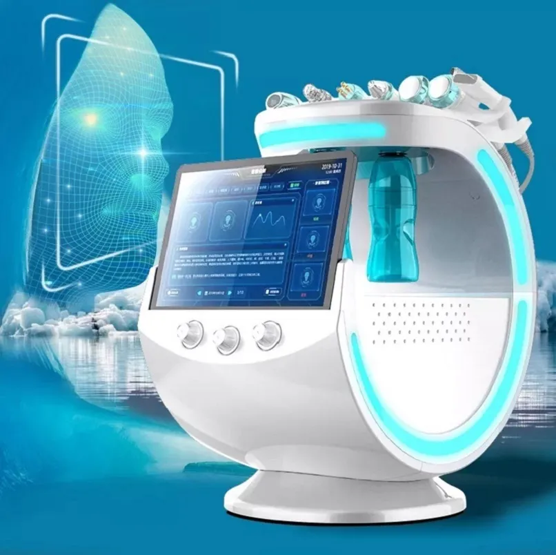 Многофункциональное косметическое оборудование 2022 Новая кислородная гидрафациальная машина 7 в 1 микродермабразивная система Волшебное зеркало Мониторинг кожи лица