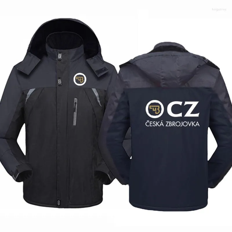 Men's Hoodies Men's & Sweatshirts CZ Ceska Zbrojovka Czech Firearms Men Waterproof Hooded Coats Male Outdoor Windbreaker Windproof