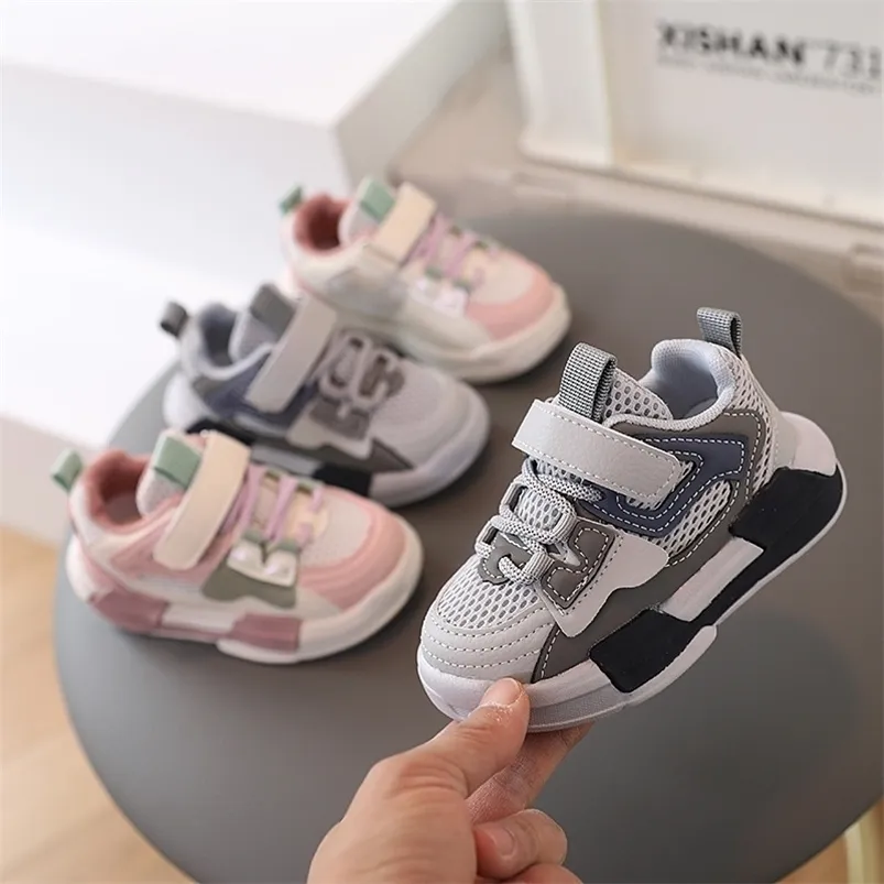 운동화 Capsella Kids Sports Shoes Spring Flats for Boys Girls 소프트 바닥 통기 가능한 1-6 년 어린이 야외 캐주얼 21-30 220928