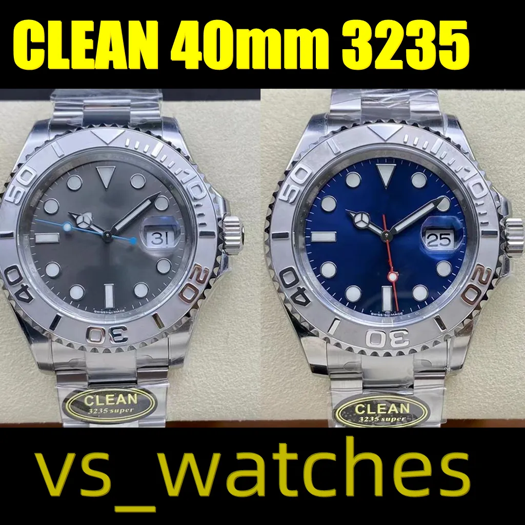 Relojes de f￡brica limpia Watch de yates 126622 Dise￱ador para hombres Luxury 3235 MOVIMIENTO MEC￁NICO TOTALM￁TICO Implaz de agua 100 metros Mirror de zafiro 40 mm