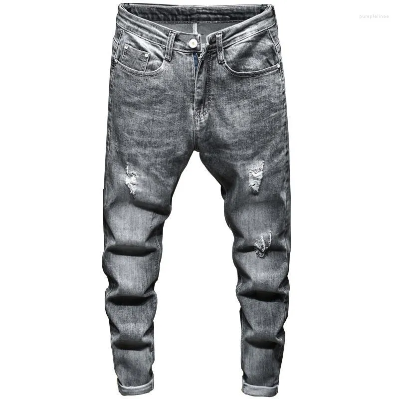 Heren jeans heren yofeai-jeans voor mannen slanke fit broek klassiek 2022 mannelijke denim designer broeken casual rechte elasticiteit