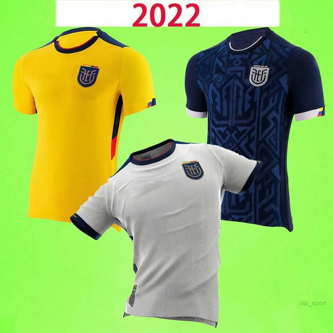 22 23 World Cup Ecuador Soccer Jersey Ibarra Mena Preciado Vuxen Mens Football Shirt Men Kids Kit Uniform Home Away National Team