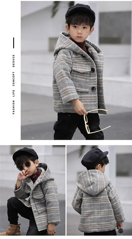 Thick Velvet Boys Coats Girl Jacket Fashionable Outerwear