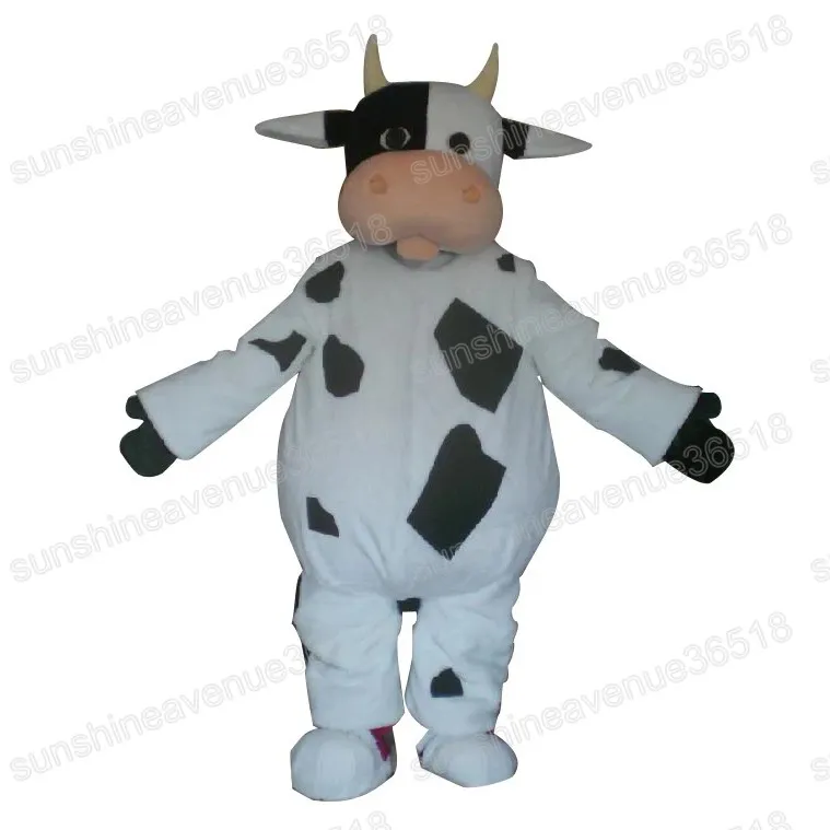 Costume de mascotte de vache laitière d'halloween, thème Animal, tenue de carnaval unisexe pour adultes, Fursuit, robe de fête d'anniversaire de noël