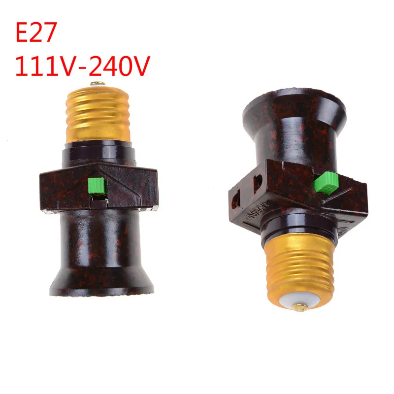 111V- 240V E27 Screw Bulb Holder Convert To With Switch Lamp Socket LED Bulb Adapter Lighting