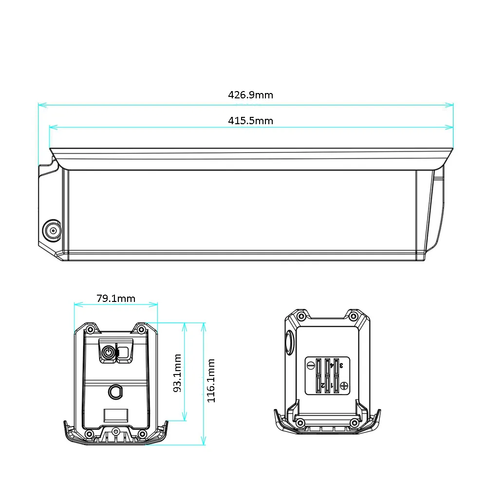 Yotobike Batterie de vélo cargo électrique 48V 52V 20Ah Zebra Fat Tire ebike batteries cachées Fat Tires VTT électrique