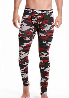 Seobean – Leggings longs en coton pour hommes, sous-vêtements thermiques, Camouflage, hiver, 157