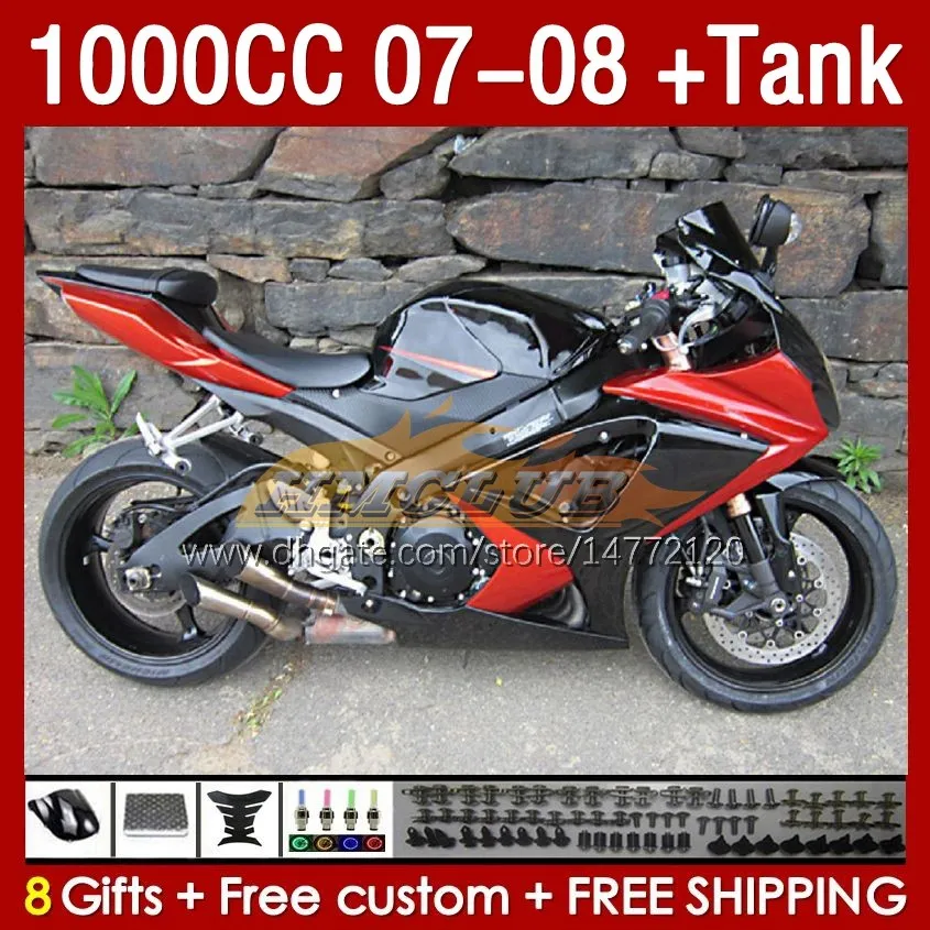 スズキGSXR-1000 K7 GSXR 1000 CC GSXR1000 2007 2008 BODYS 158NO.72 1000CC GSX-R1000 2007-2008ボディワークGSX R1000 07 08フルフェアリングキットオレンジストック07