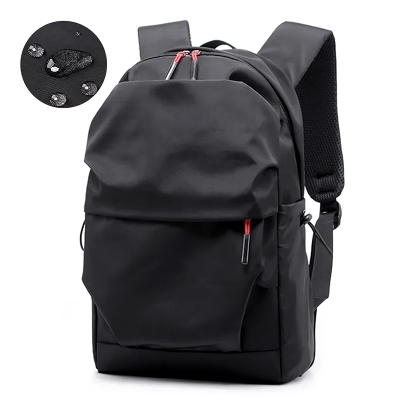 Sacs d'école Multifonctionnel Ordinateur Sac À Dos Étanche Hommes De Luxe Étudiant Casual Sacs À Dos Plissés 15,6 Pouces Sac Pour Ordinateur Portable Pack 220926