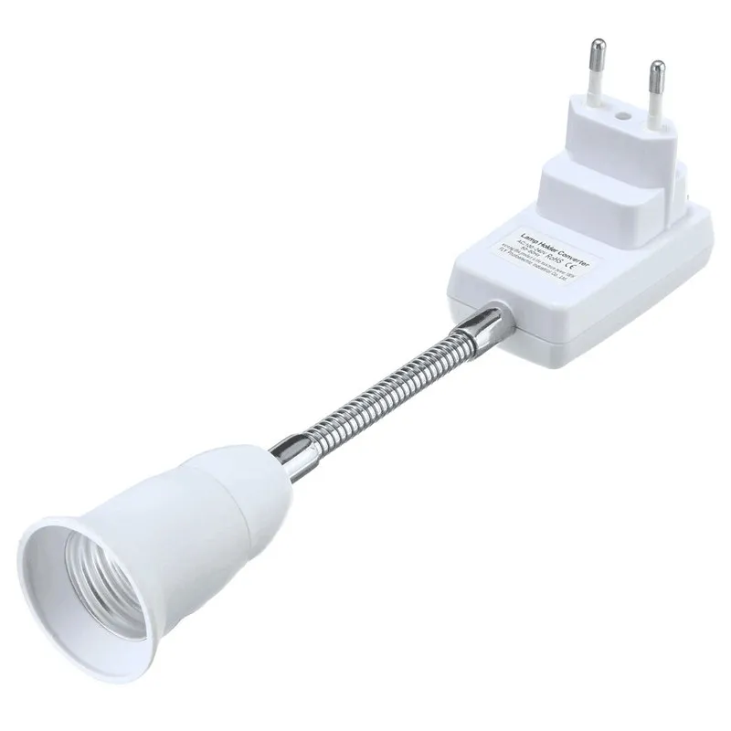 Supports de lampe Européen Américain Australie UE Royaume-Uni US AU Plug à E27 Conversion de base de lumière LED Douille d'ampoule Support de lampe rotatif avec interrupteur 20cm