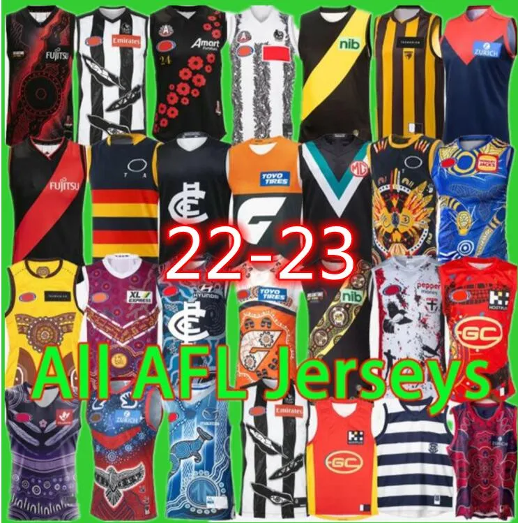 2022 2023 AFL Western Rugby Jerseys 22 23 Bruce Melbourne RICHMOND