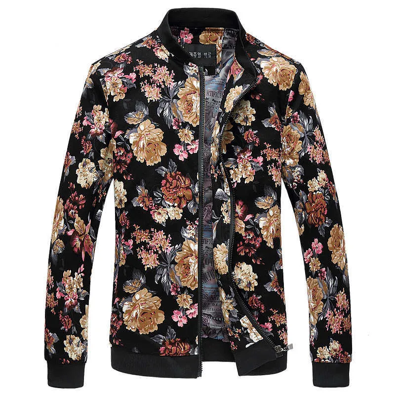 Jackets para hombres 2020 Chaqueta de bombardeo floral de moda de primavera