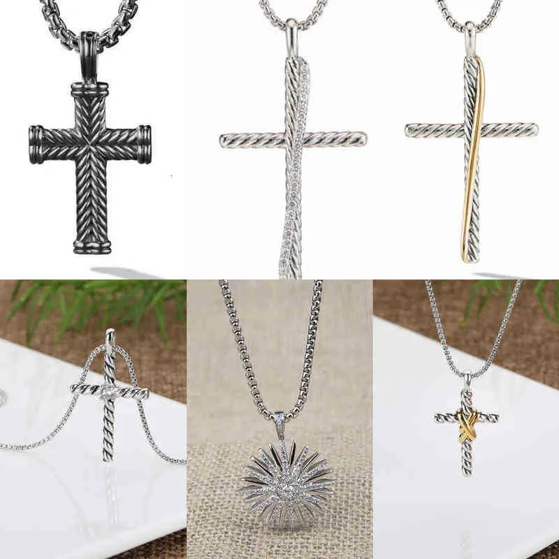 Schmuck Anhänger Halskette Diamant Volle Halsketten Dy Suower Designer Amulett Schmuck Anhänger Frauen Männer Marke Beliebte Retro Klassisches Paar