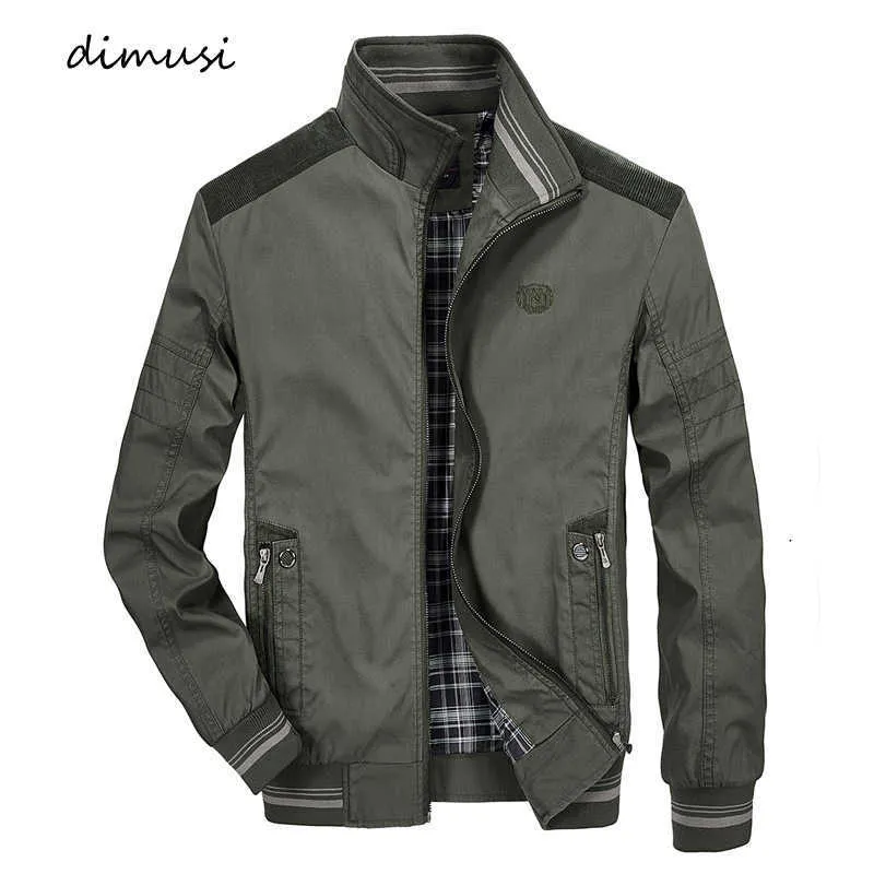 Men's Jackets DIMUSI Autumn Winter Men's Bomber Jacket Mens Outdoor Windbreaker Coats Fashion Slim Fit Business Thermal Coats Mens Clothing T220926