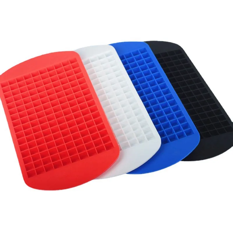 Silicone Ice Cube Mold Square Tools Maker Moulds with Lid Wine Ice Tray Creative Kitchen Tool 4 Colors LYX24