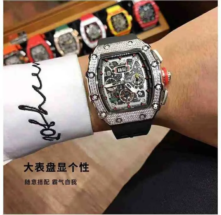 Watches Wristwatch Designer Luxury Mens Mechanics Watches Richa Milles Wristwatch Bexei Top Ten Brands Swiss Hollowed Out Full Automatic Me I2MH