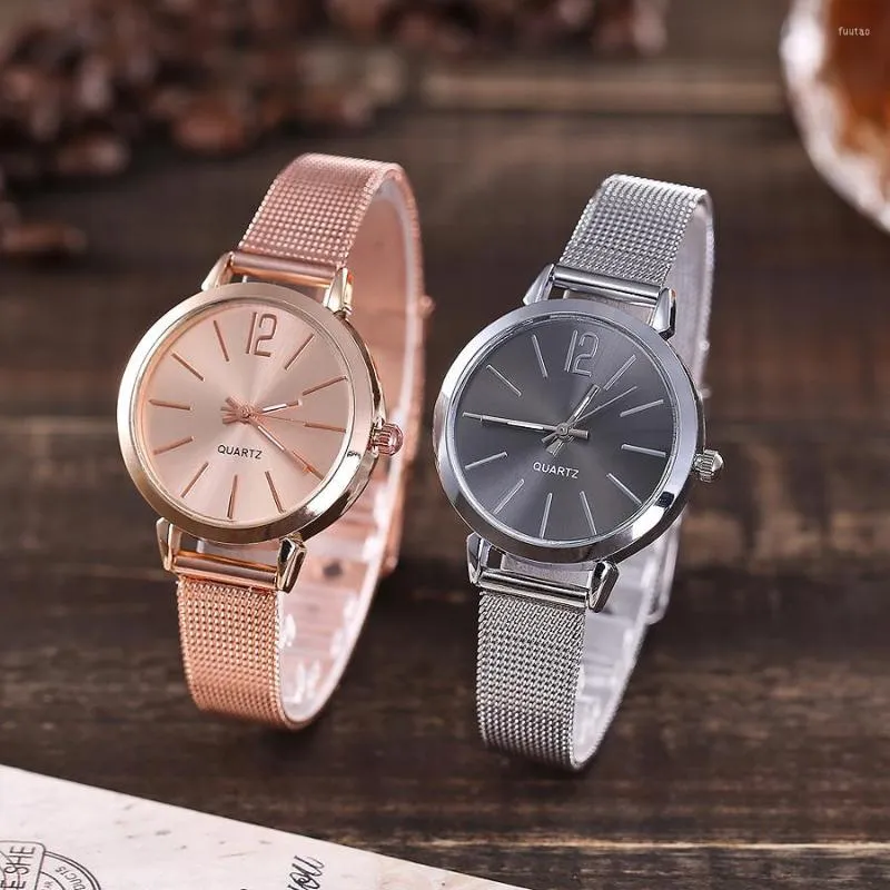 Wristwatches Dwomen Watch عرضة الكوارتز الفولاذ المقاوم للصدأ الفولاذ المقاوم للصدأ شريط الرخبة التناظرية wristwatch montres femme 2022 RELOJES PARA MUJER