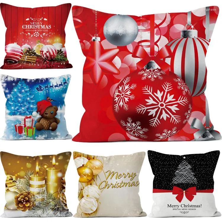 Pillow Christmas Gift Cover Heat Sublimation Technology With High Color Fastness Can Be Used As Customer