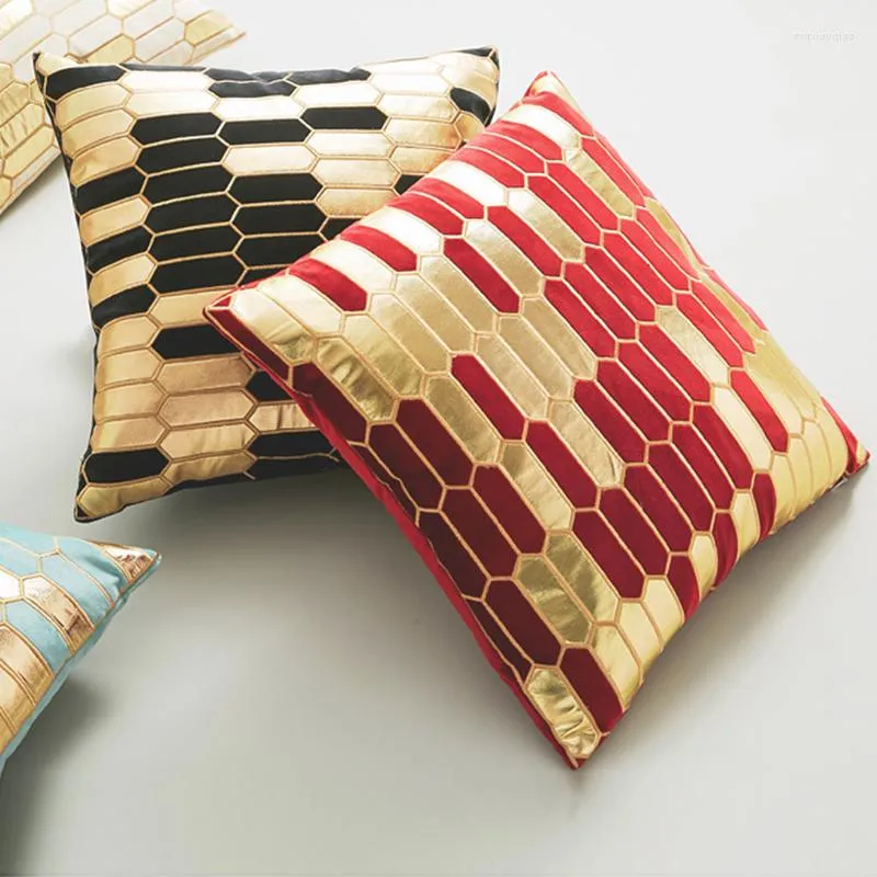 Cuscino per decorazioni per copertina di velluto morbido per cuscinetto divano a colori solidi Copri