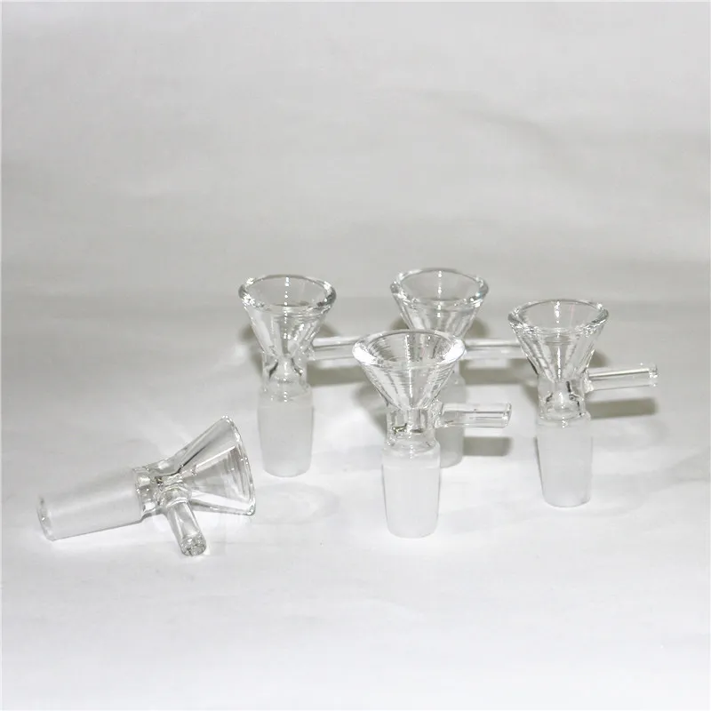 14 mm verschiedene Wasserpfeifen Glasschüssel Stück Großhandel mit Griff Wasserpfeife Zubehörversorgung für Bong