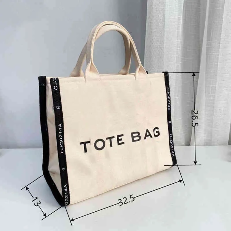 Marc Tote Bag Canvas Designer Hands sacs de grande capacité épaule femme shopping lettres messager imprimer 220830