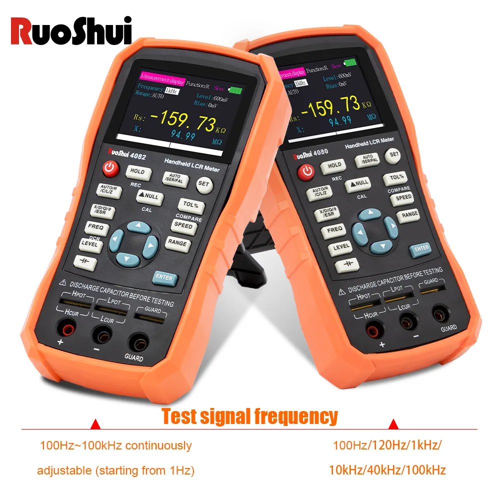 Instrumentos elétricos Ruoshui 4080 4082 medidores digitais de LCR de LCR de LCR