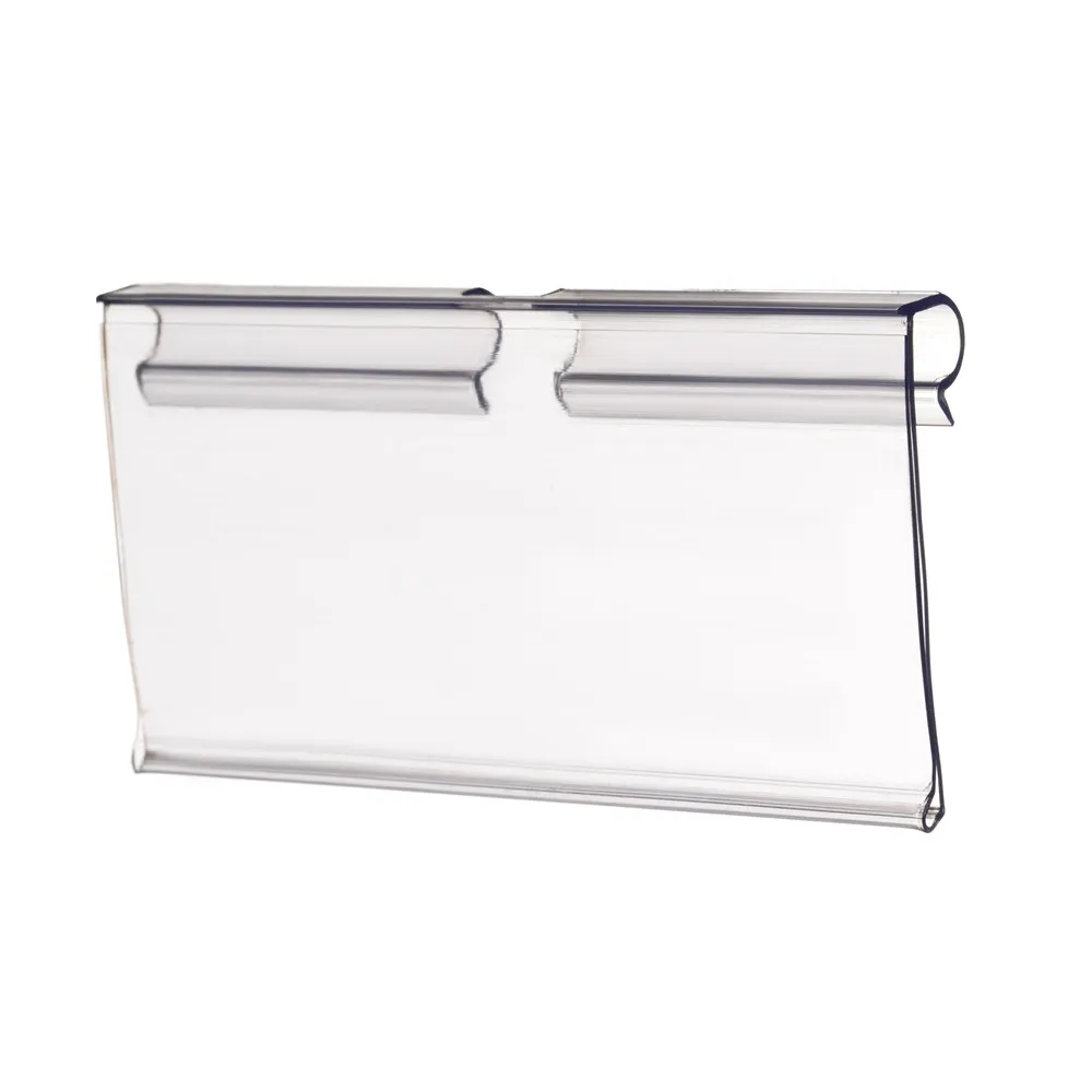 Einzelhandelsbedarf, H4,5 cm, Regal, Kunststoff, PVC, Preisschild, Schild, Etikettenhalter, Supermarkt, Laden, Hakenleiste, 100 Stück