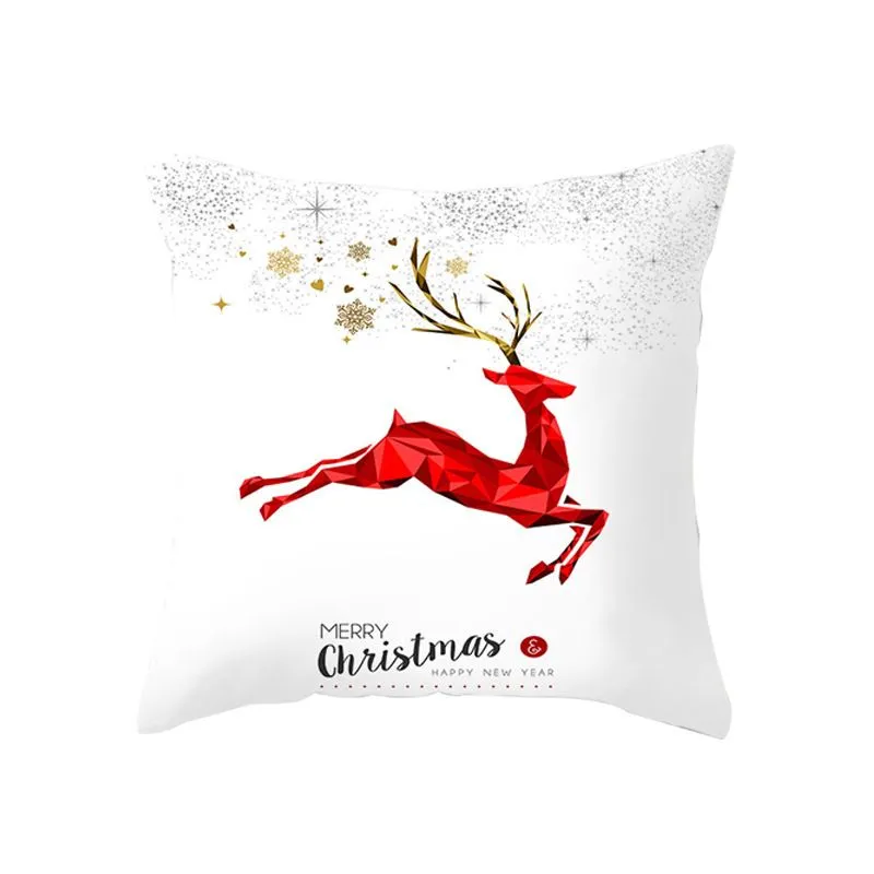 Merry Christmas Pillow case Cover Cushion Pillowcases Christmas Decorations For Home elk Snowflake Santa Claus Happy New Year Decor Gift HH22-301