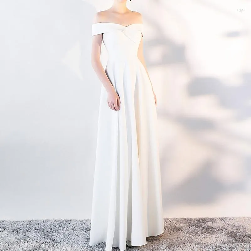 shop elegant white formal dresses Elegant White Long Sleeve One Shoulder Prom Dress With Split