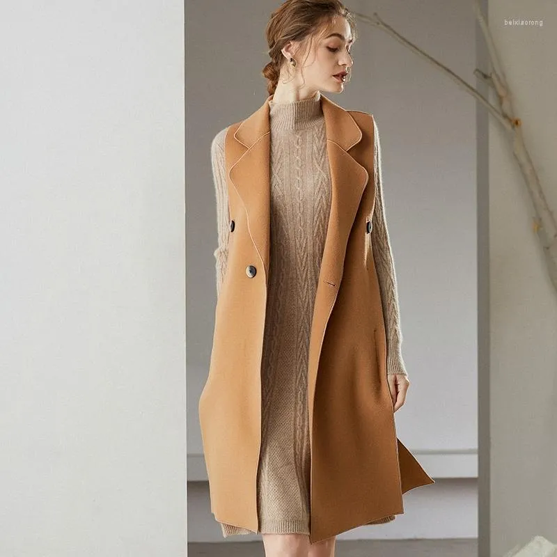 Women's Vests Fashion Women's Wool Vest Long Coat In Autumn And Winter 2022