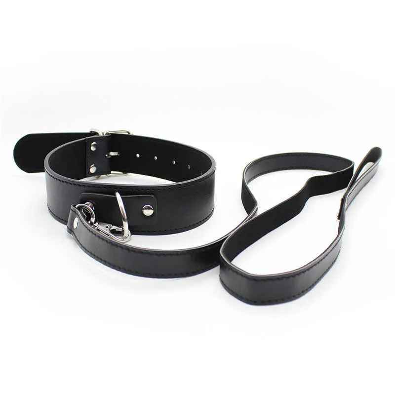 Articoli di bellezza Fetish Dog Slave Collare in pelle con guinzaglio Adulto SM Gioco sexy Restraint Bondage Neck Harness Cinture BDSM Giocattoli per le donne